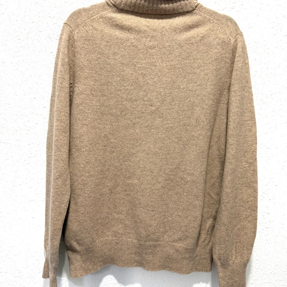 J.‎ Crew Men's  lambswool Tan men's shawl-collar sweater L